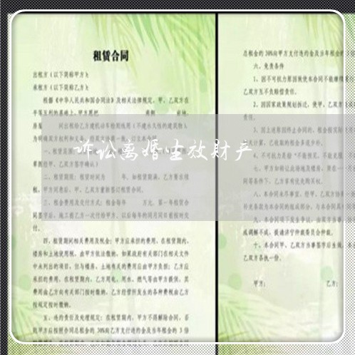 诉讼离婚生效财产