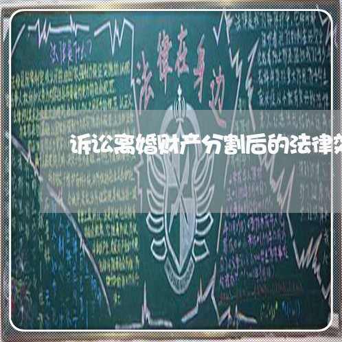 诉讼离婚财产分割后的法律效力 诉讼离婚财产分割后的法律效力