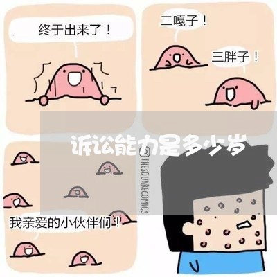 诉讼能力是多少岁