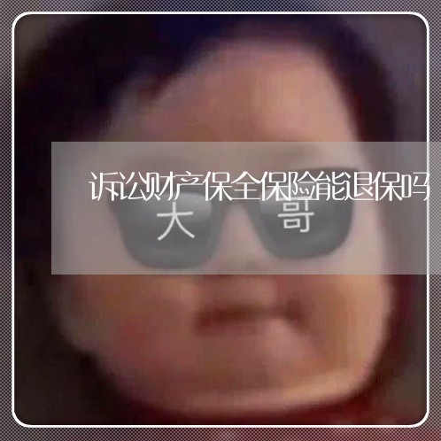 诉讼财产保全保险能退保吗 诉讼财产保全保险能退保吗