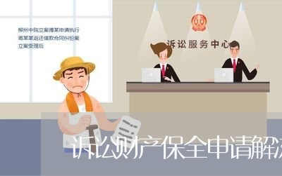 诉讼财产保全申请解冻