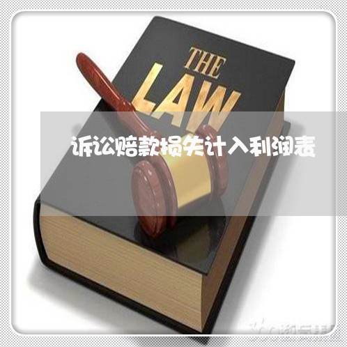 诉讼赔款损失计入利润表