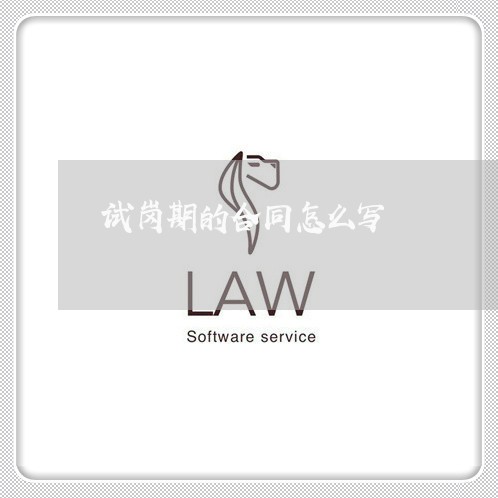 试岗期的合同怎么写/2023041016159 试岗期的合同怎么写/2023041016159