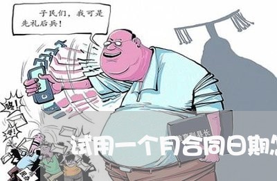 试用一个月合同日期怎么写/2023061638271