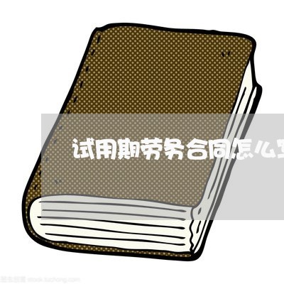 试用期劳务合同怎么写/2023041083837 试用期劳务合同怎么写/2023041083837