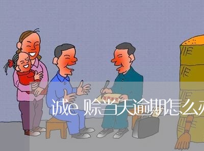 诚e赊当天逾期怎么办呐