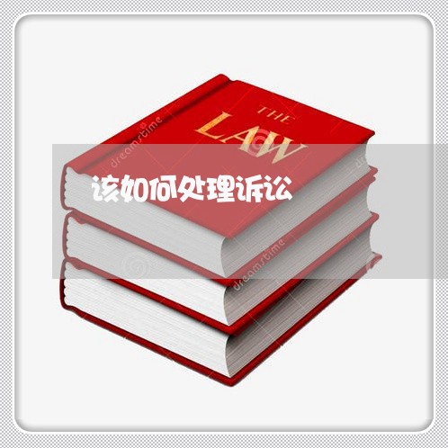 该如何处理诉讼 该如何处理诉讼