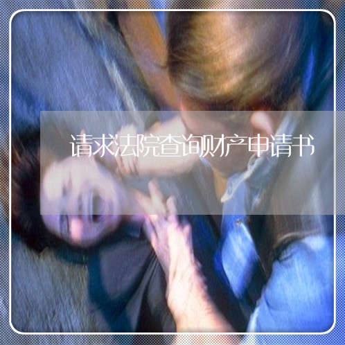 请求法院查询财产申请书 请求法院查询财产申请书