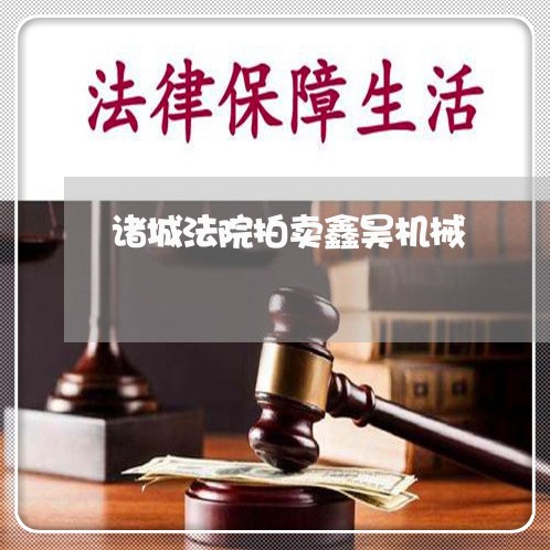 诸城法院拍卖鑫昊机械