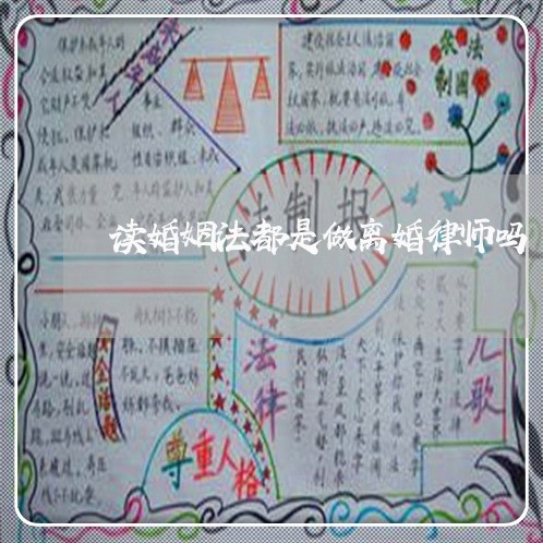 读婚姻法都是做离婚律师吗