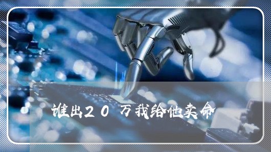 谁出20万我给他卖命/2023030171484 谁出20万我给他卖命/2023030171484