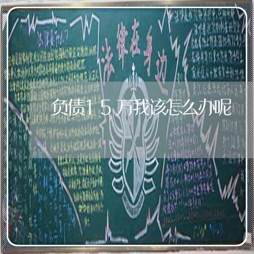 负债15万我该怎么办呢/2023030159683 负债15万我该怎么办呢/2023030159683