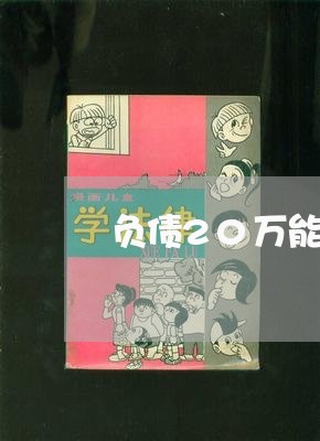 负债20万能申请信用卡吗/2023093026263