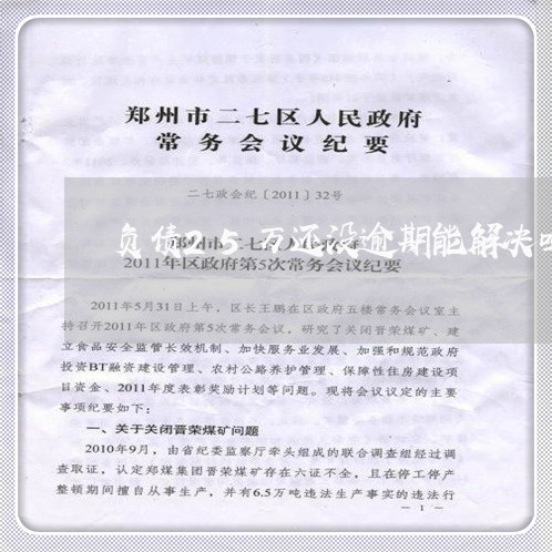 负债25万还没逾期能解决吗 负债25万还没逾期能解决吗