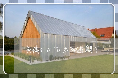 负债30万立即逾期了 负债30万立即逾期了