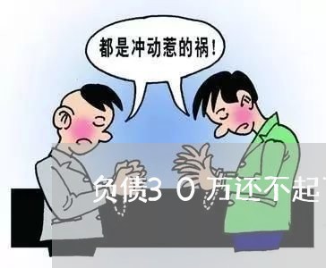 负债30万还不起了怎么办呢/2023030195158 负债30万还不起了怎么办呢/2023030195158