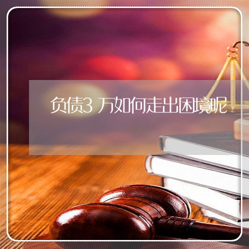 负债3万如何走出困境呢/2023030186838 负债3万如何走出困境呢/2023030186838