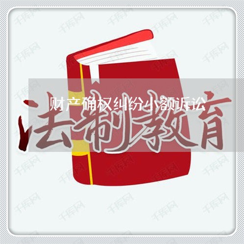财产确权纠纷小额诉讼