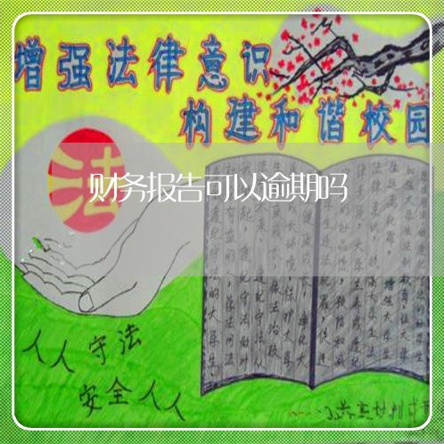 财务报告可以逾期吗 财务报告可以逾期吗