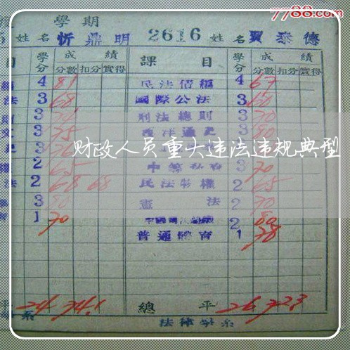 财政人员重大违法违规典型 财政人员重大违法违规典型