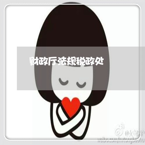 财政厅法规税政处