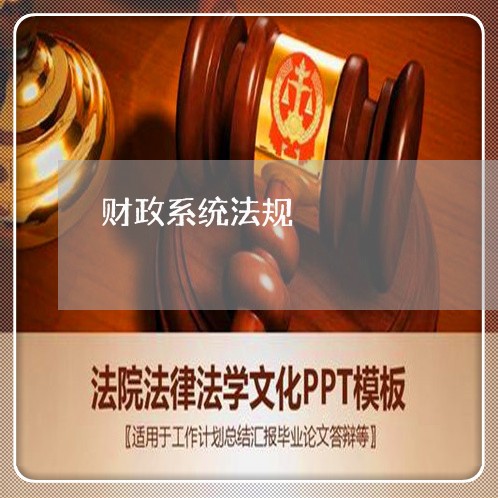 财政系统法规 财政系统法规