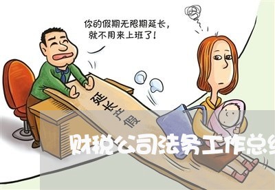 财税公司法务工作总结报告 财税公司法务工作总结报告