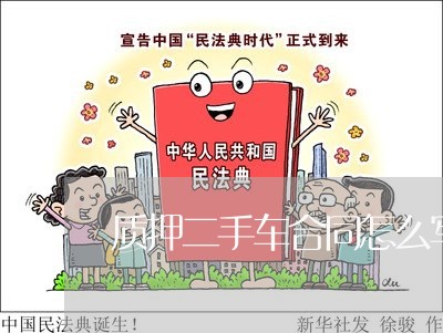 质押二手车合同怎么写/2023060747050