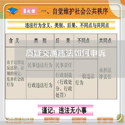 质疑交通违法如何申诉 质疑交通违法如何申诉
