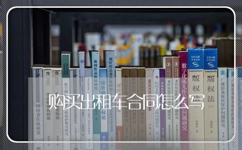 购买出租车合同怎么写/2023040441594 购买出租车合同怎么写/2023040441594