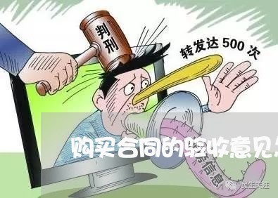 购买合同的验收意见怎么写