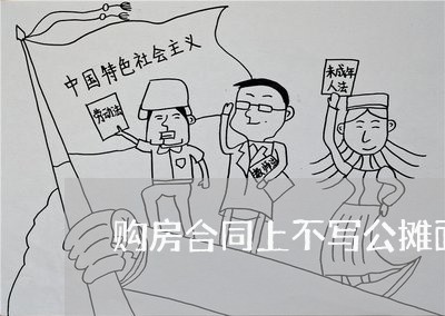 购房合同上不写公摊面积/2023040460591