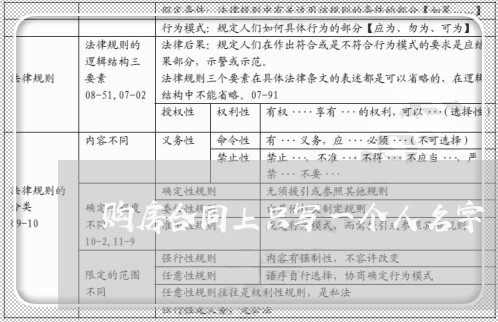 购房合同上只写一个人名字/2023061696816