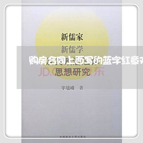 购房合同上面写的蓝字红章对不对/2023061579515