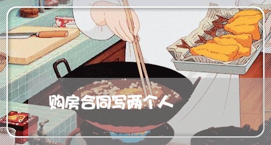 购房合同写两个人/2023040976828 购房合同写两个人/2023040976828