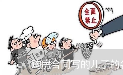 购房合同写的儿子的名字/2023022640704