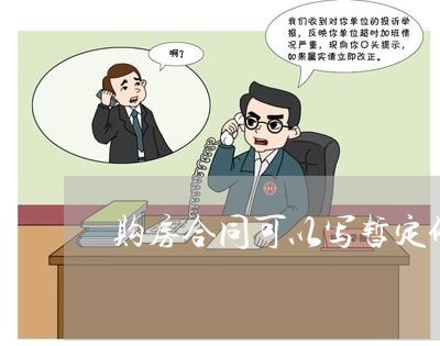 购房合同可以写暂定价格/2023022772592