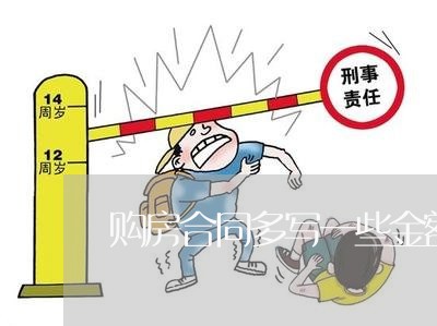 购房合同多写一些金额/2023042182816