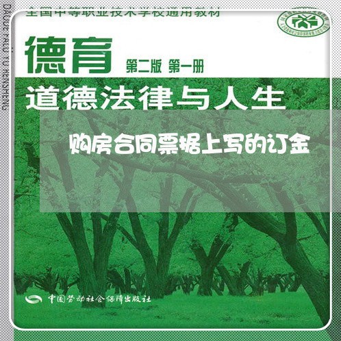 购房合同票据上写的订金/2023041321503 购房合同票据上写的订金/2023041321503