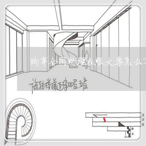 购车合同整理衣服文案怎么写/2023022748505