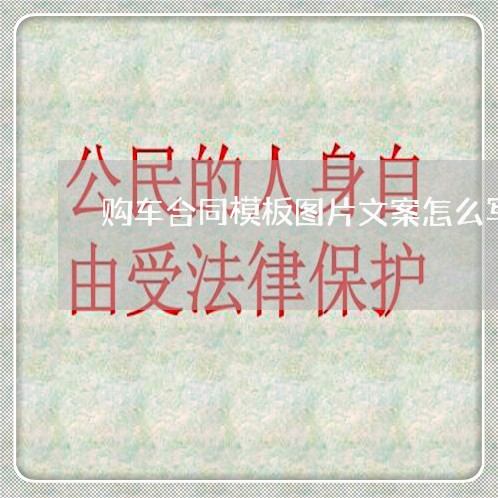 购车合同模板图片文案怎么写/2023040208268 购车合同模板图片文案怎么写/2023040208268