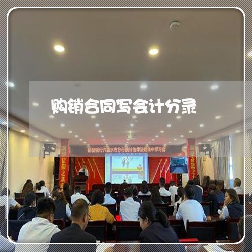 购销合同写会计分录/2023011648714