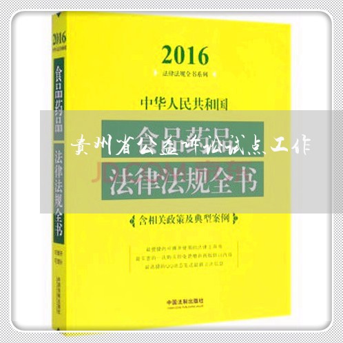 贵州省公益诉讼试点工作 贵州省公益诉讼试点工作