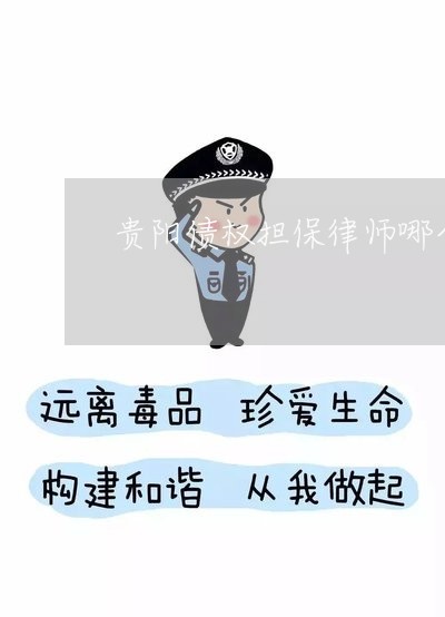 贵阳债权担保律师哪个好