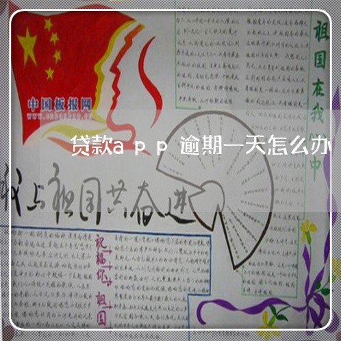贷款app逾期一天怎么办