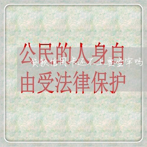 贷款信用卡还不上要坐牢吗 贷款信用卡还不上要坐牢吗