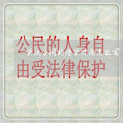 贷款合同的借贷方向怎么写/2023042349369 贷款合同的借贷方向怎么写/2023042349369