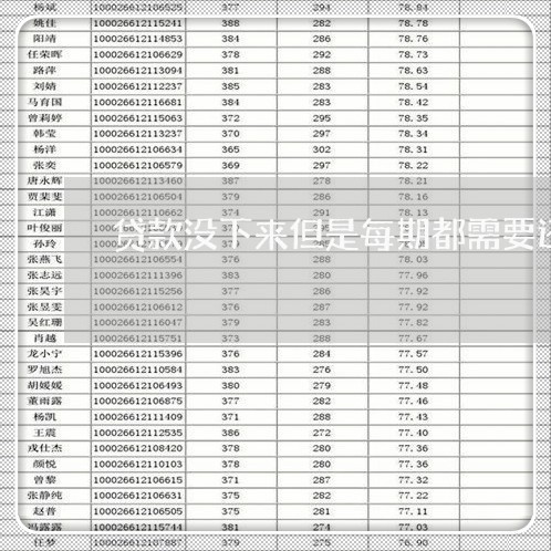 贷款没下来但是每期都需要还款/2023012240504