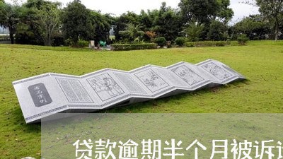 贷款逾期半个月被诉讼
