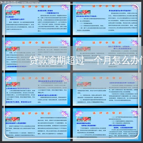 贷款逾期超过一个月怎么办信用卡